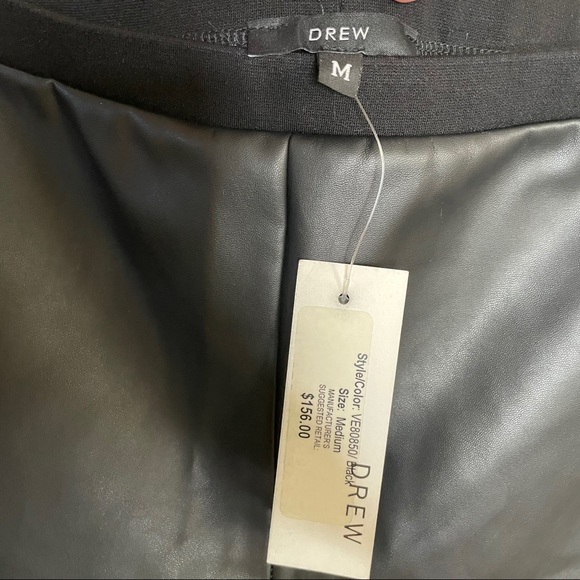 NWT | DREW Vegan Leather Leggings Tights Black M - Picture 5 of 8